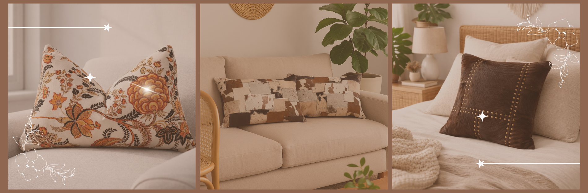 How to Style Sofas and Beds with Cowhide Cushions