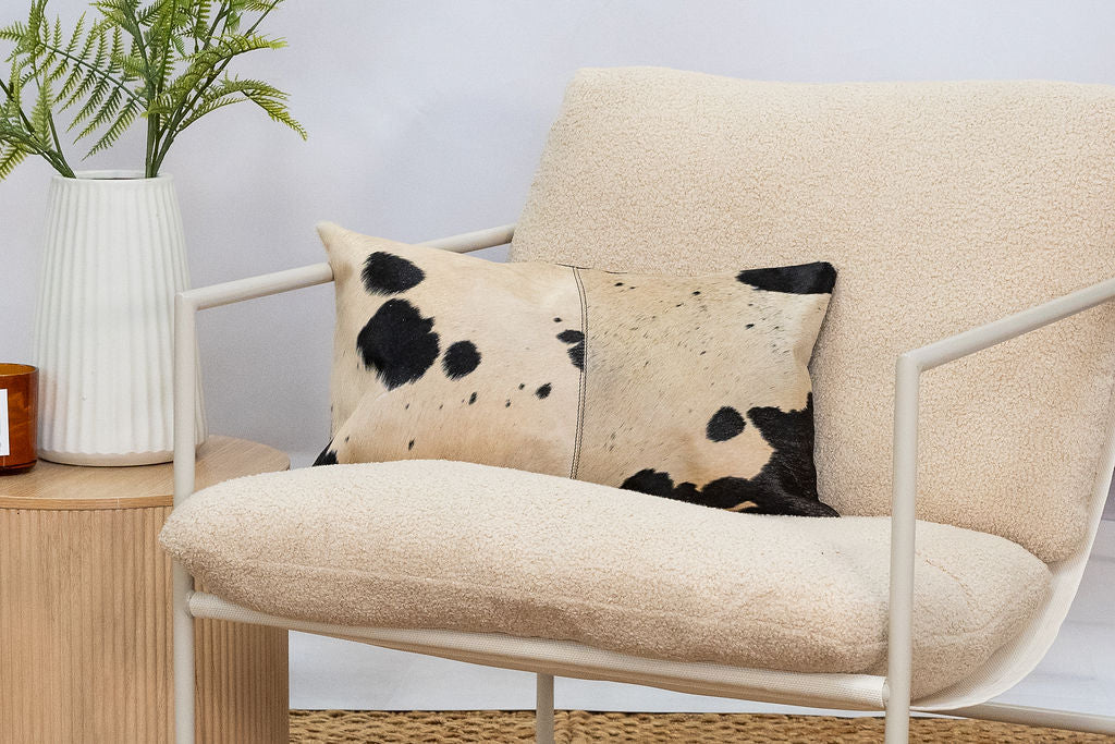 Cowhide Cushion Black/White - Luxe Contrast