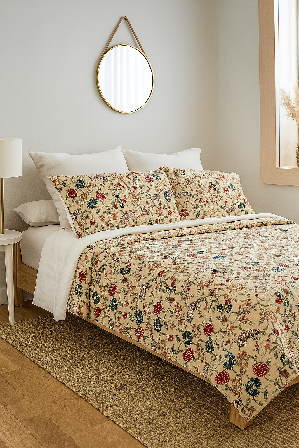 Wildberry Woodland Cotton Quilt Set – Handcrafted Luxury (King)