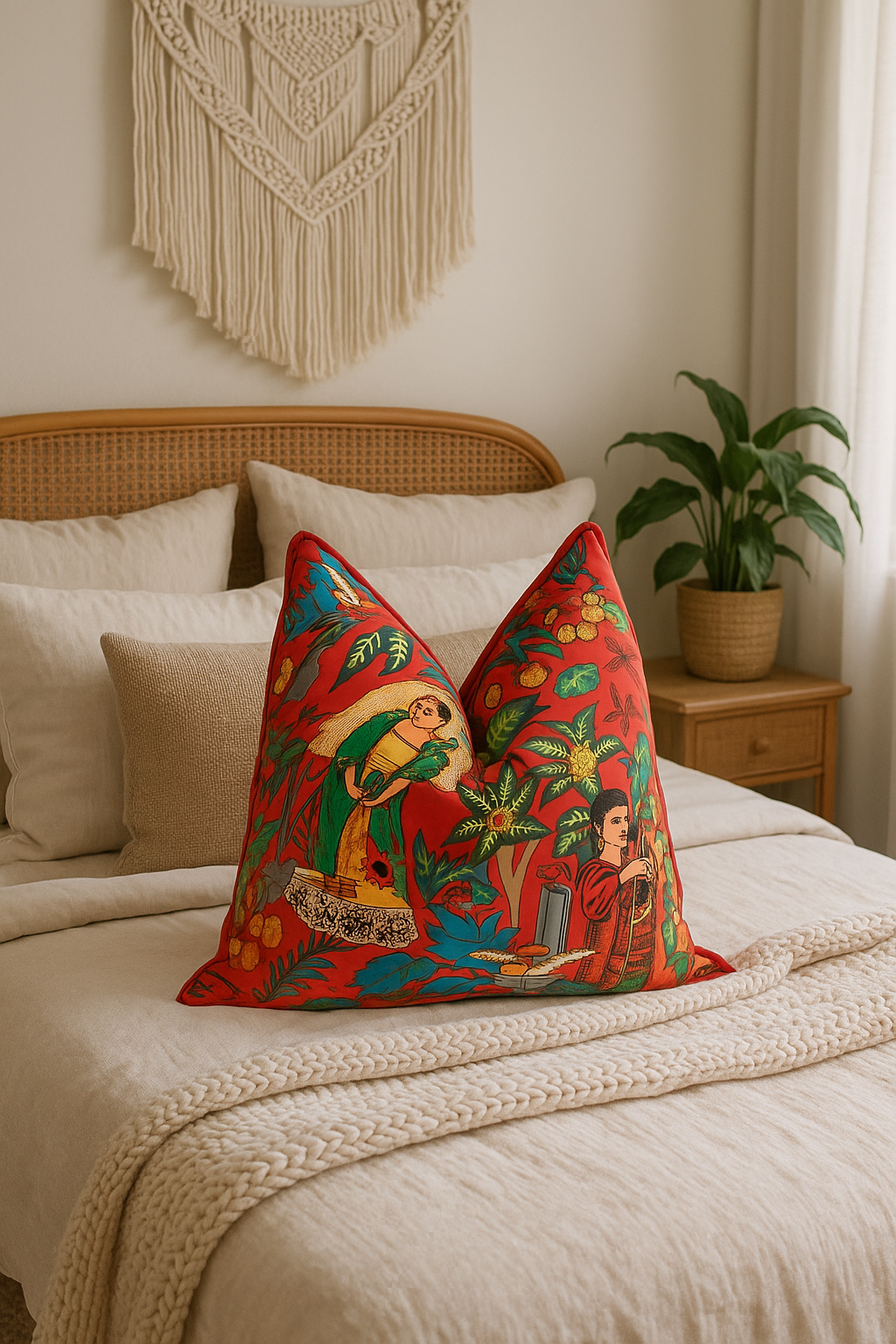 'Cultura Mexicana' 100% Cotton Cushion Cover - Bohemian Inspired