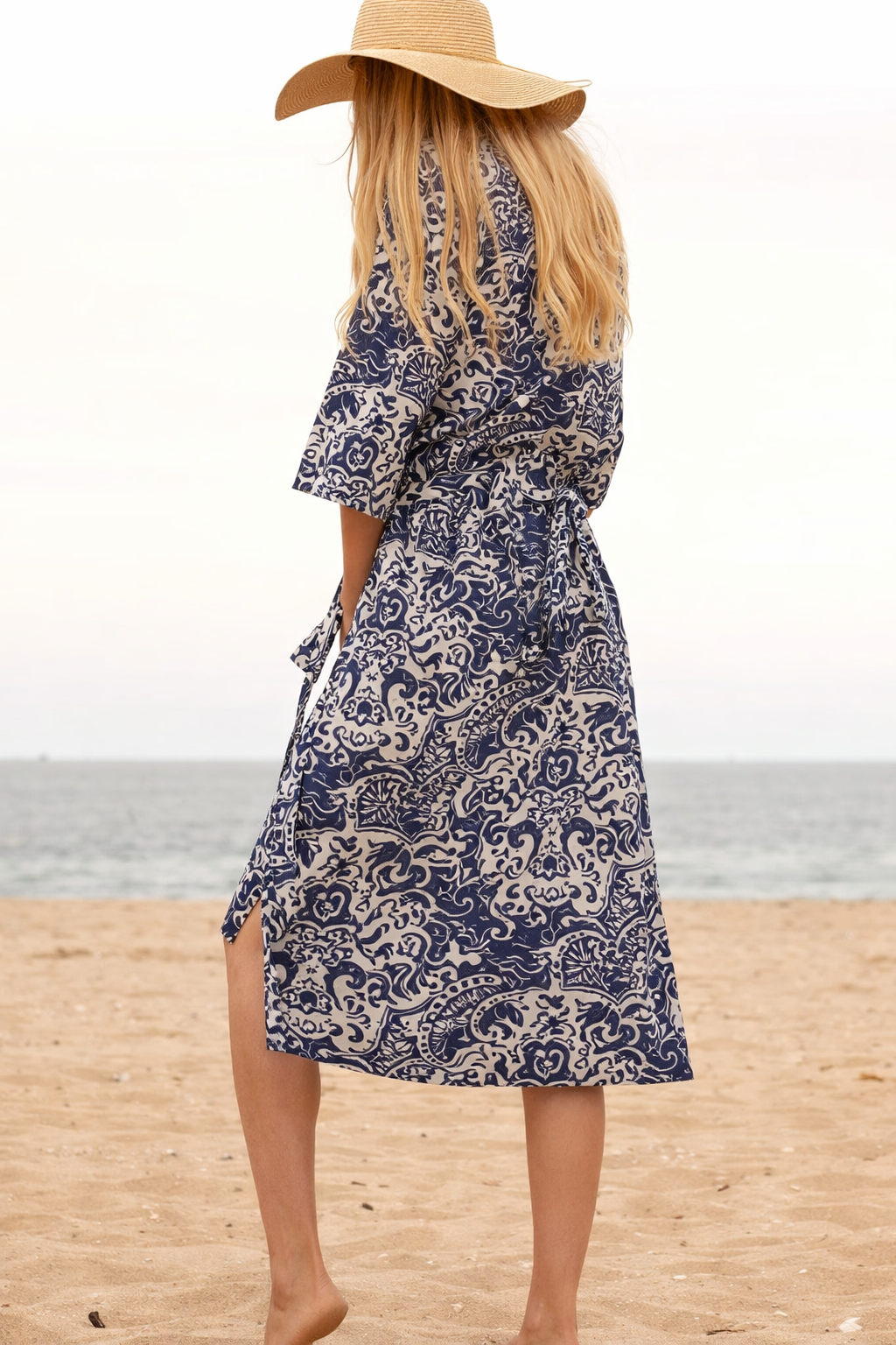 'Indigo India' 100% Cotton Kimono