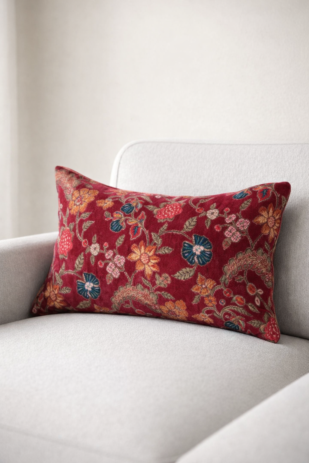 luxury red velvet cushion cover 50x30cm living room styling