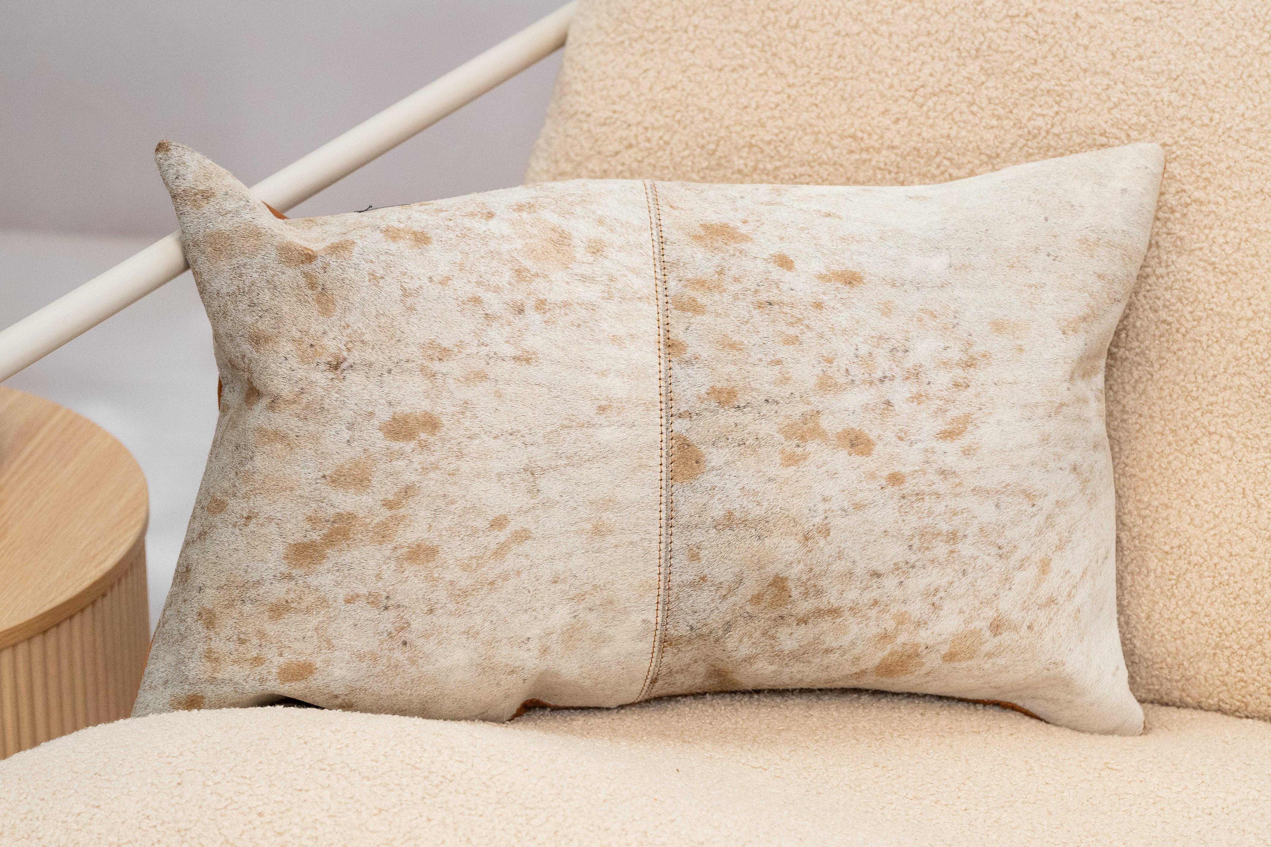 Cowhide Cushion Brown/White - Rustic Chic