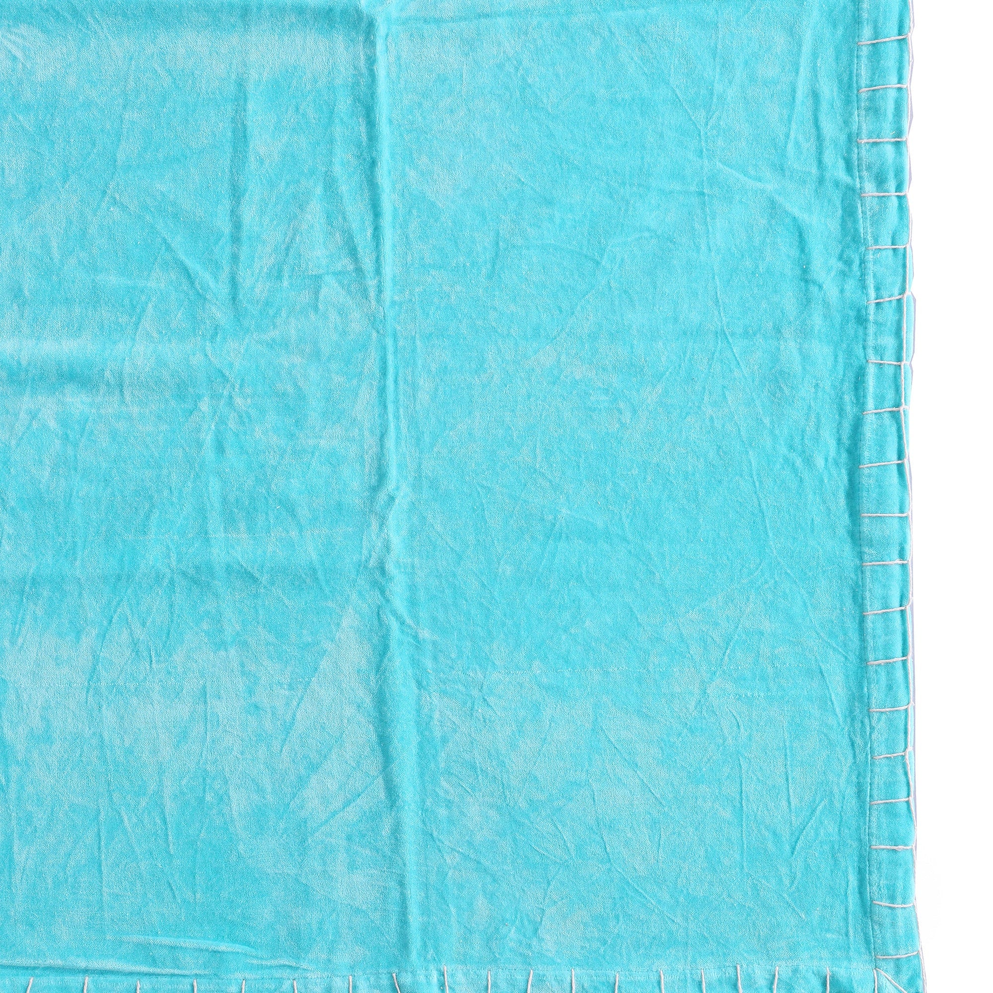 Luxury Cotton Throw Wool Rug Blanket - Boho Sky Blue