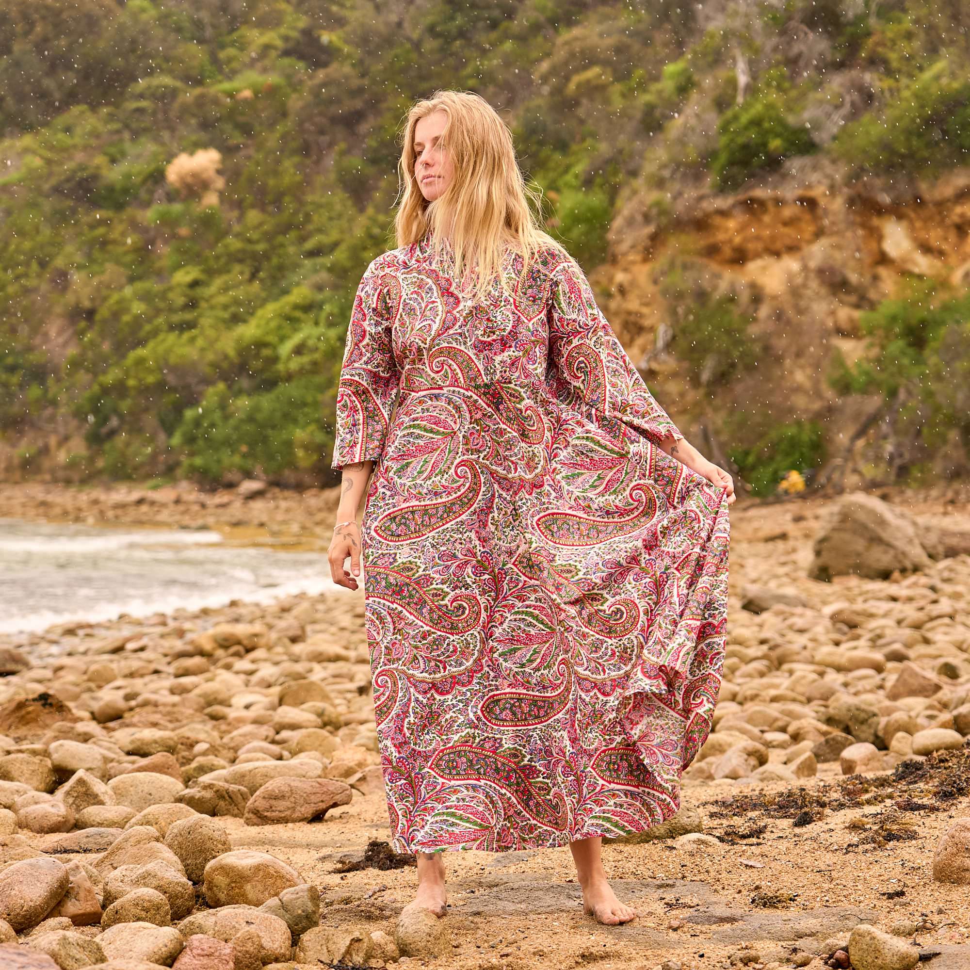 Floral Blooms Paisley Cotton Dress