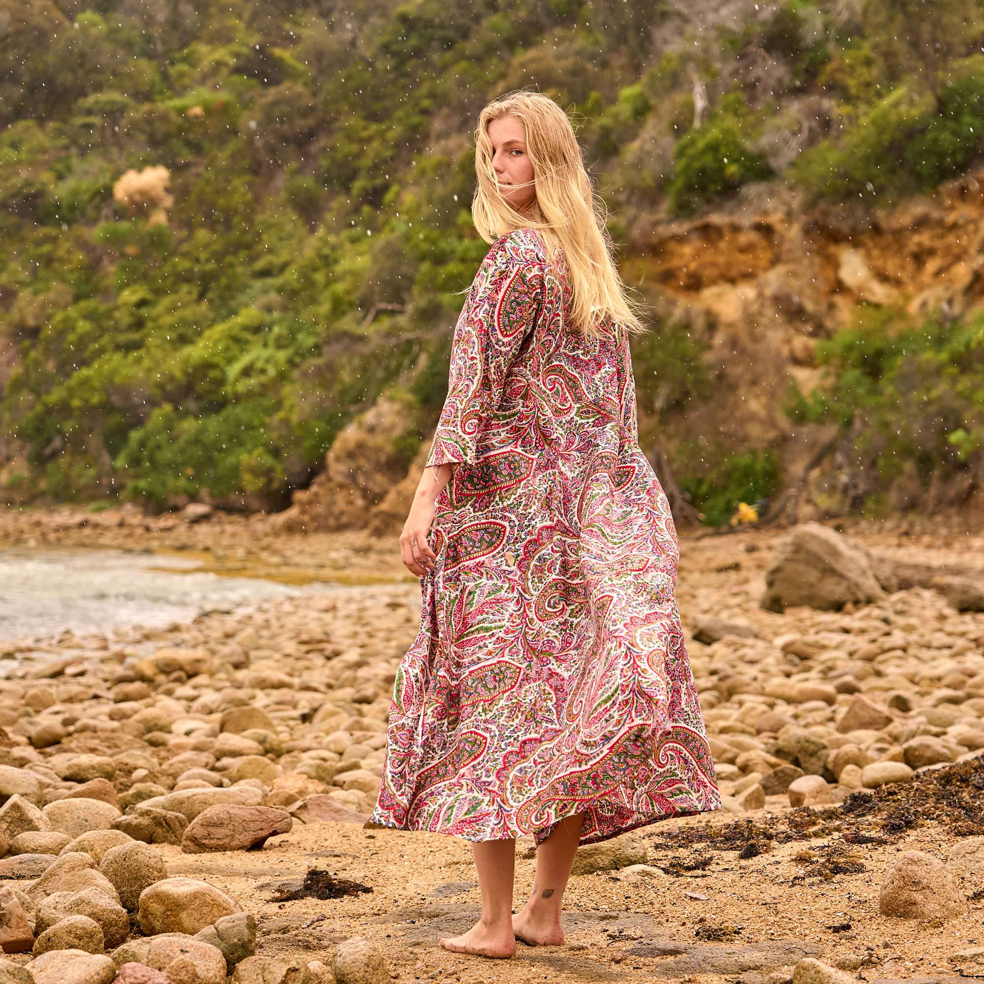 Floral Blooms Paisley Cotton Dress