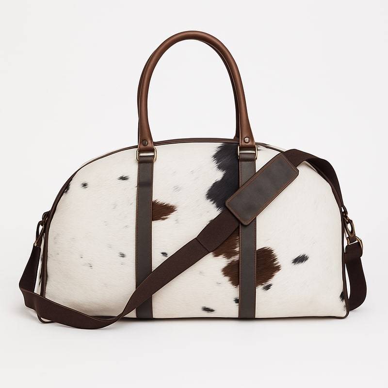 The Maverick – Handmade Cowhide Leather Weekender Travel Duffle Bag