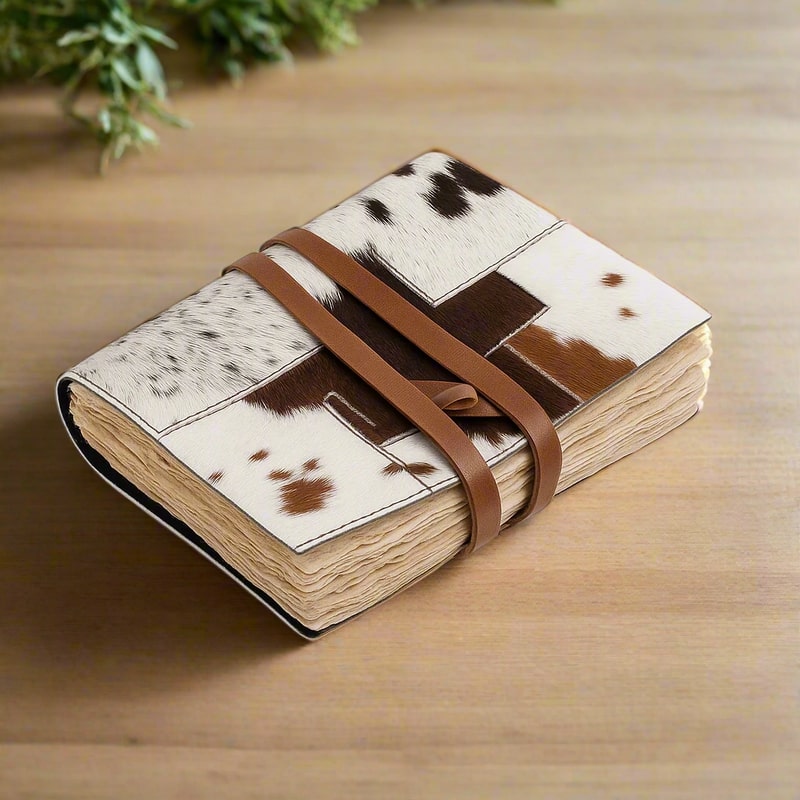 Rustic Leather Journal | Handmade Cowhide Leather Wrap