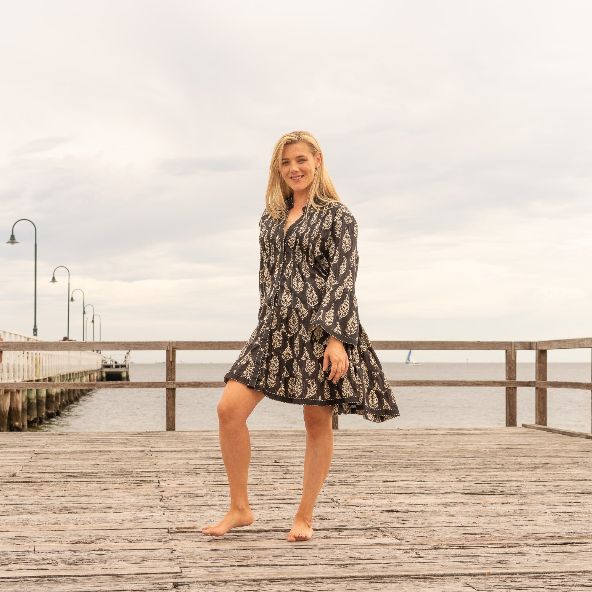 Party Bonanza Women's Cotton Midi Dress - One Size