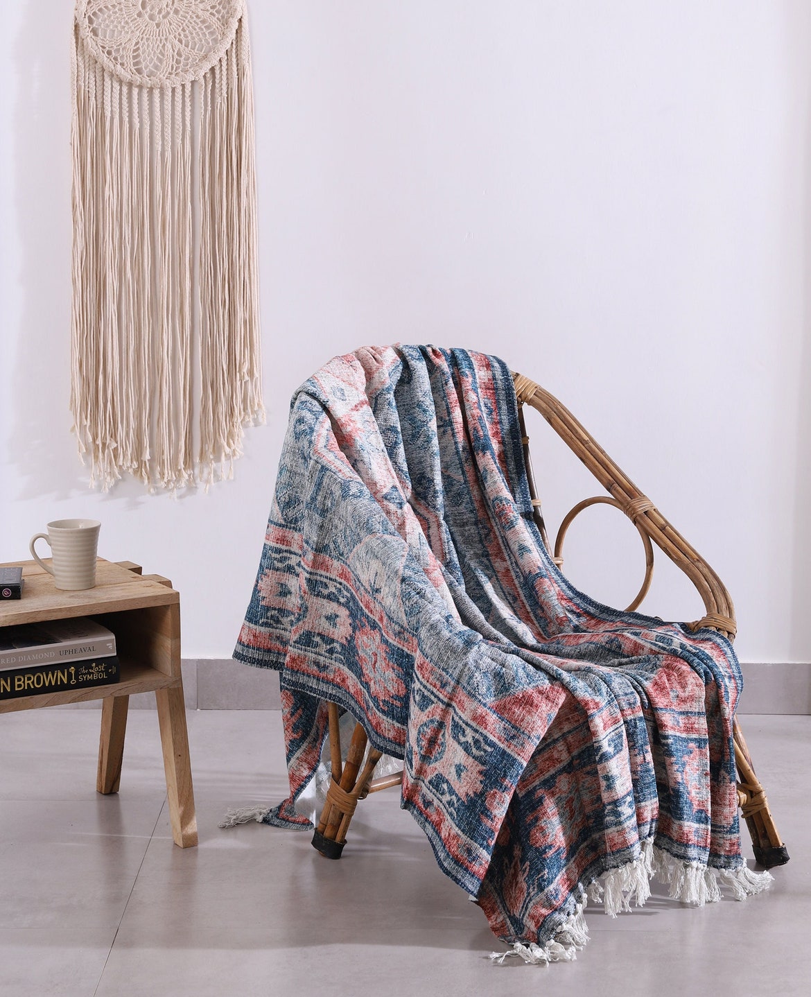 Luxury Rustic Wool Rug - Home Decor (Blue)