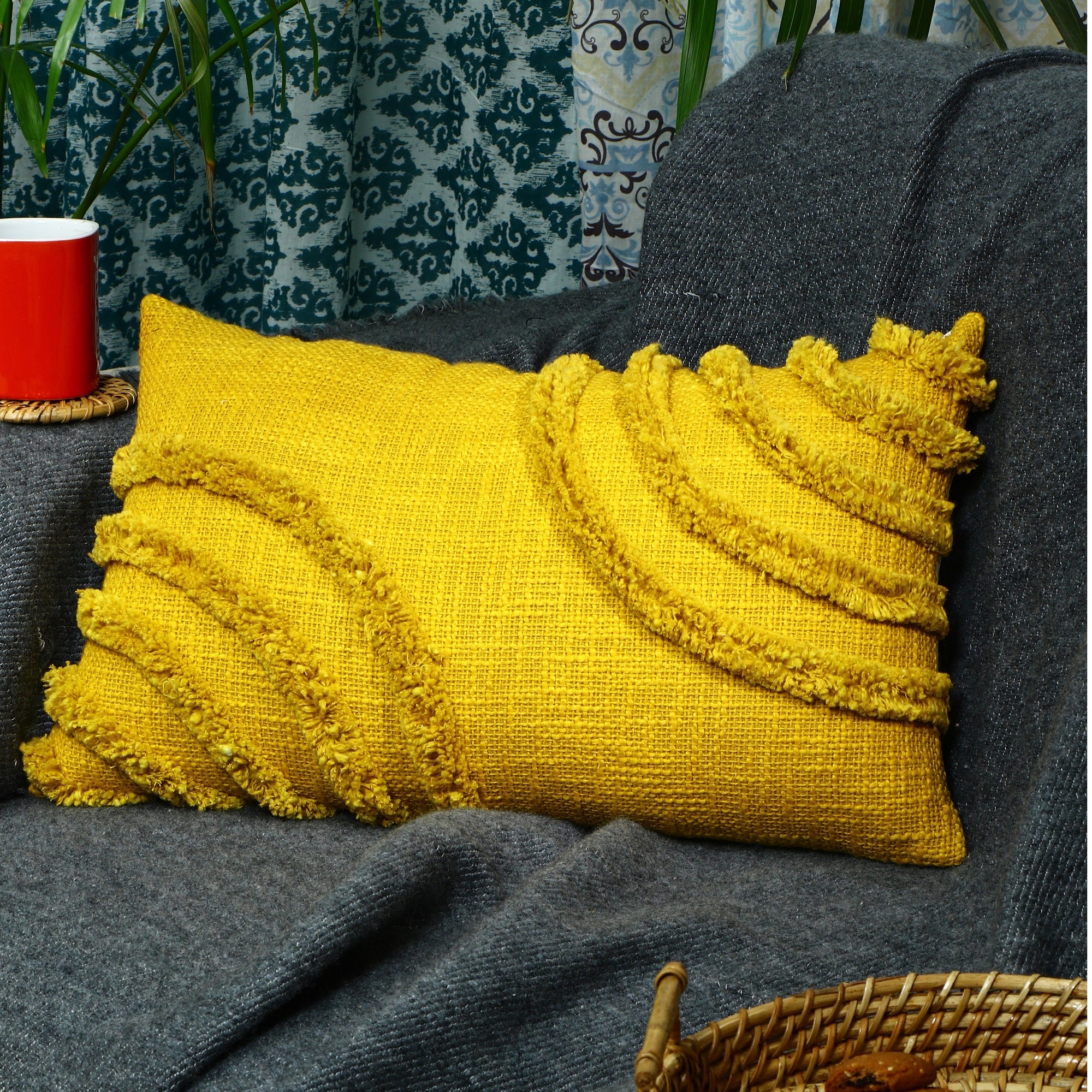 Linen Connections Moroccan Tassels Cushion Cover - Amber