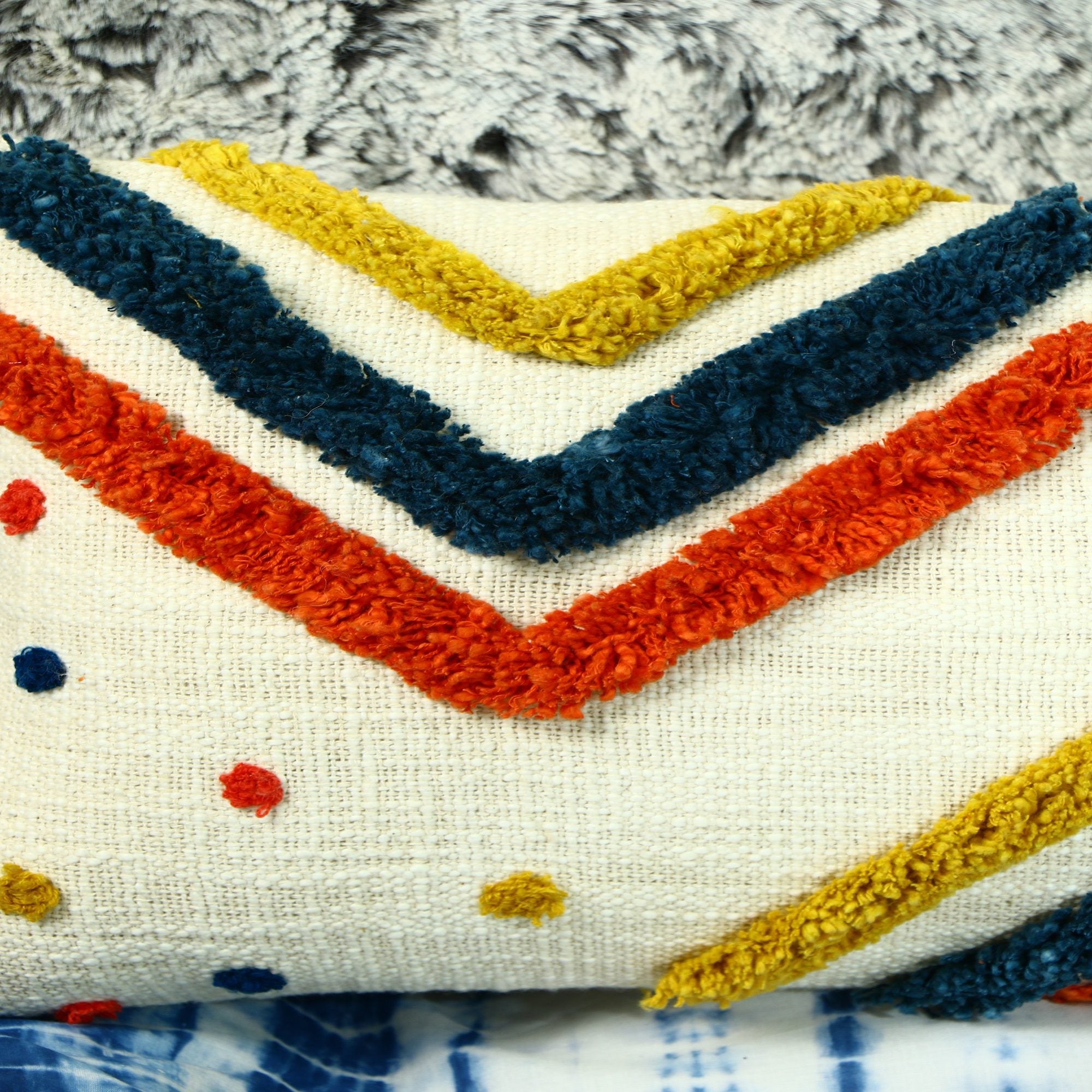 Linen Connections Moroccan Tassels Cushion Cover - White