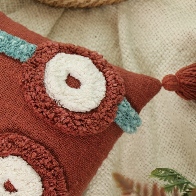 Linen Connections Moroccan Tassels Cushion Cover - Red