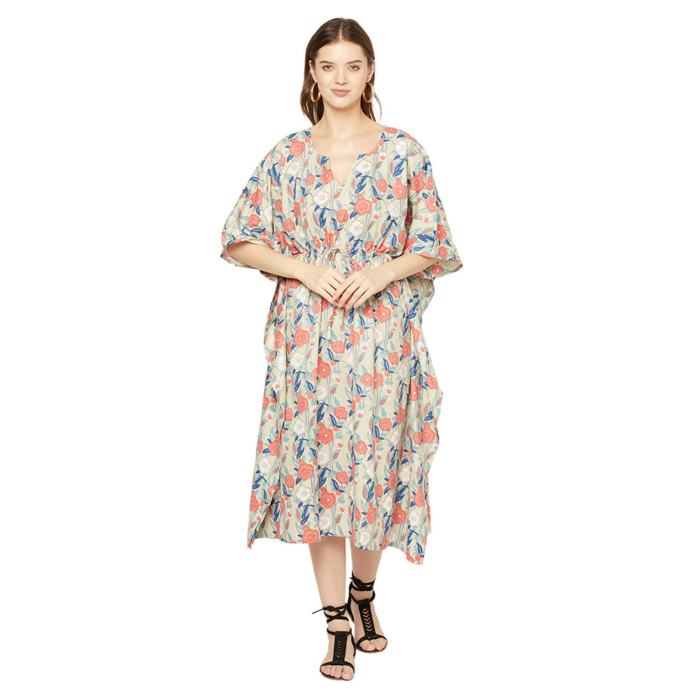 'Petal Paradise' 100% Cotton Kaftan