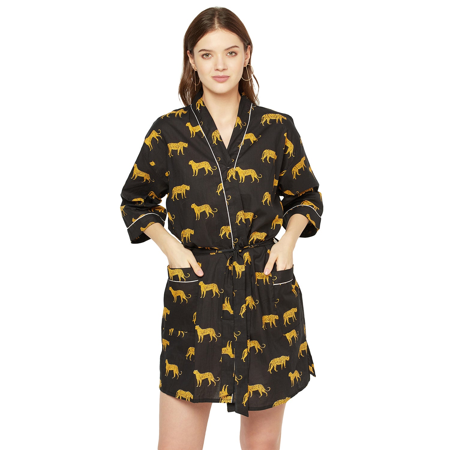 "Frida's Delight" - Kimono Cotton Dressing Gown
