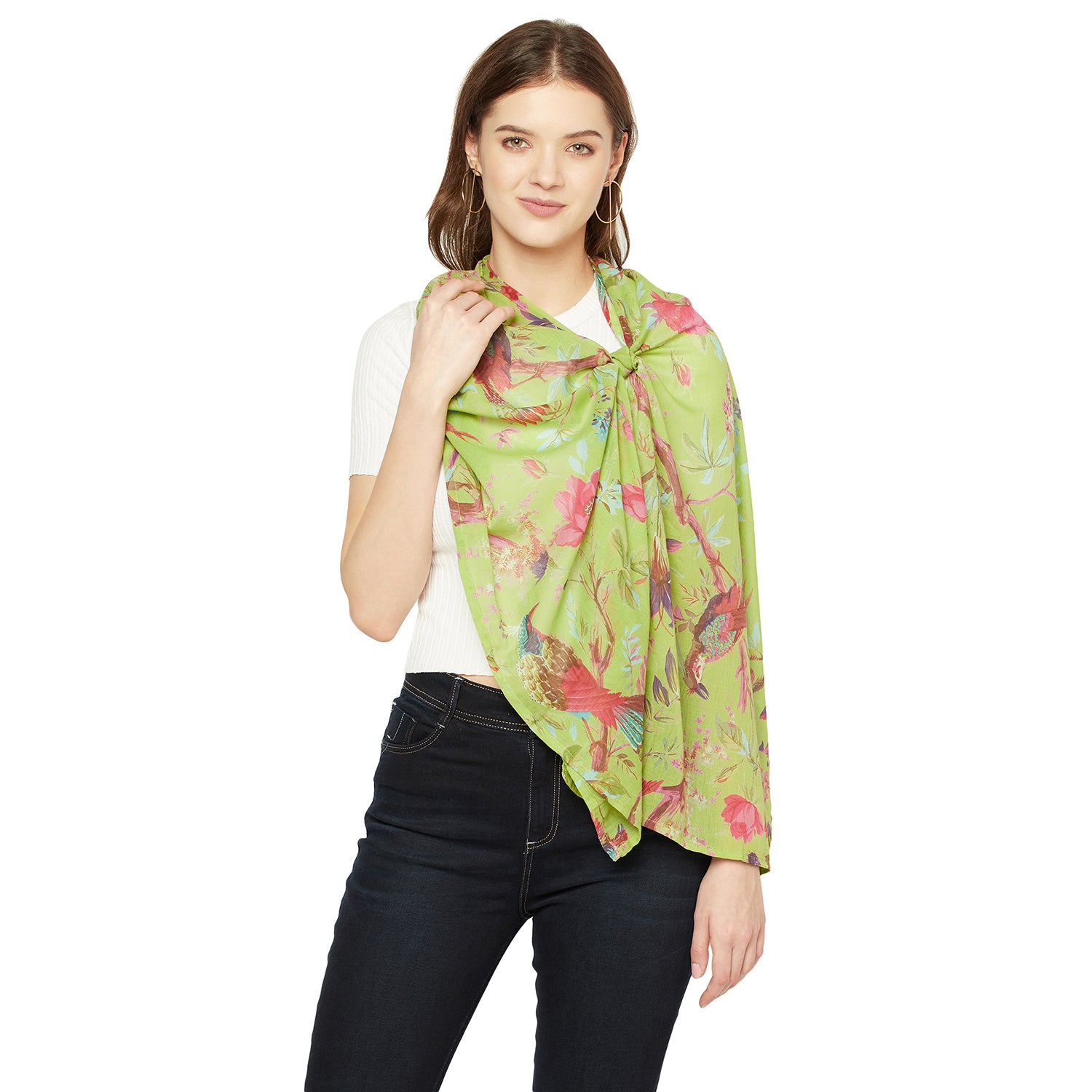 'Garden Blooms' 100% Cotton Scarf