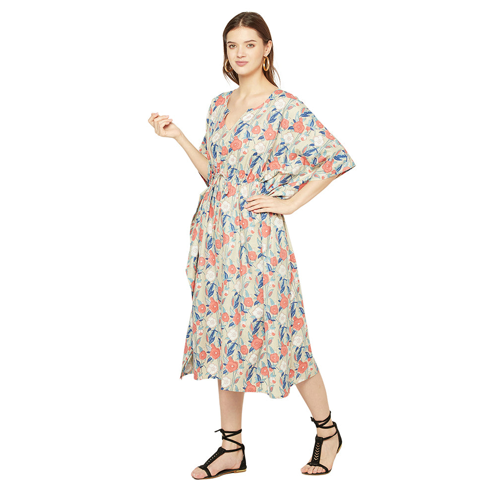 'Petal Paradise' 100% Cotton Kaftan