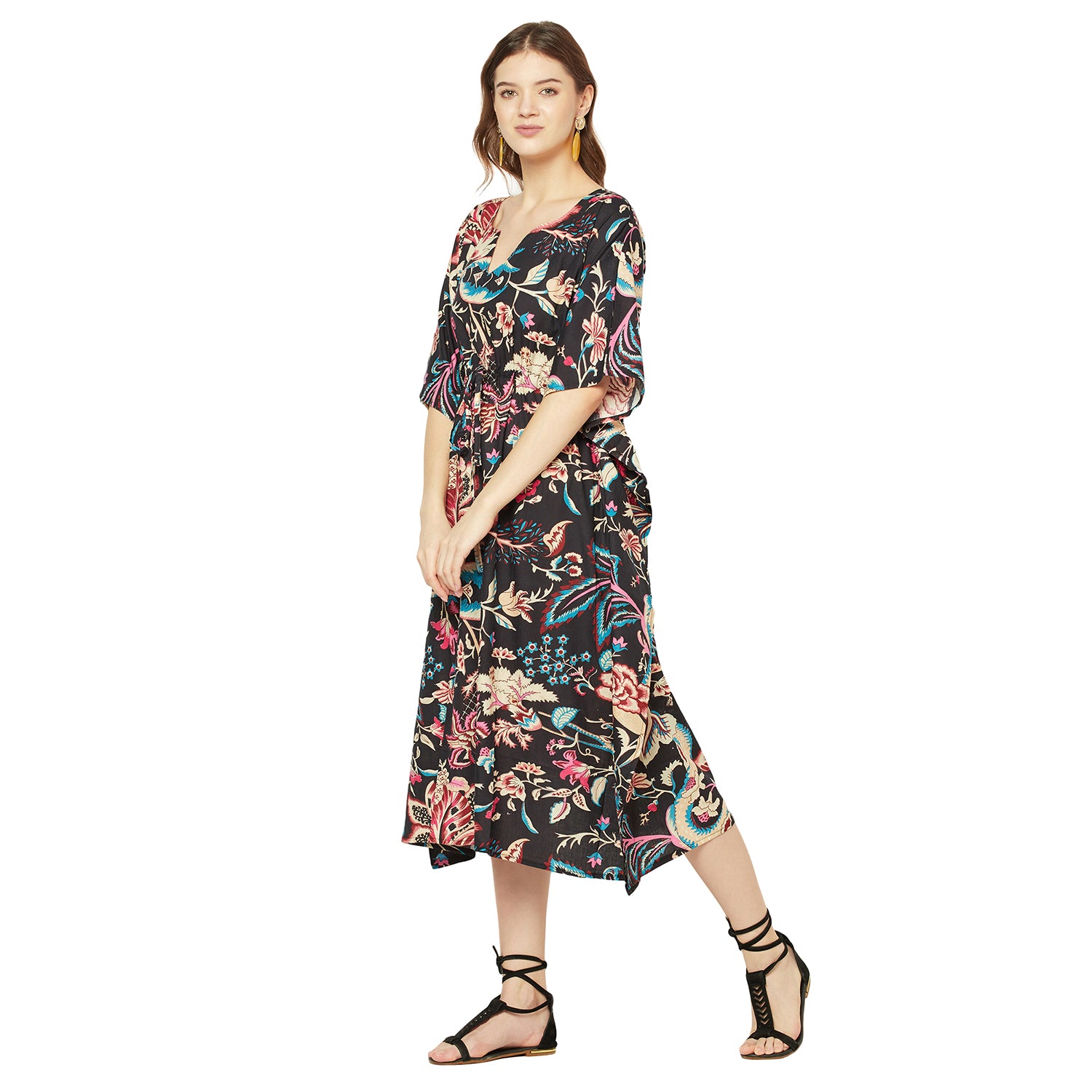 'Boho Blossoms' 100% Cotton Kaftan