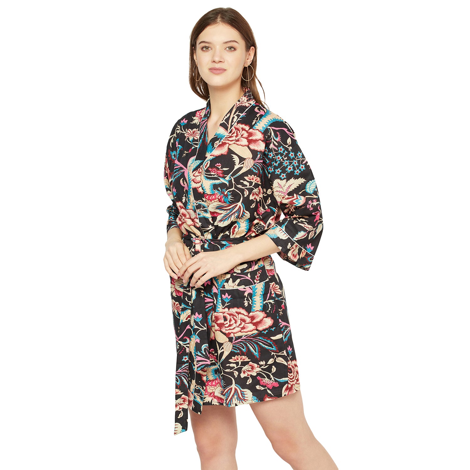 'Frida Fierce' 100% Cotton Kimono Robe