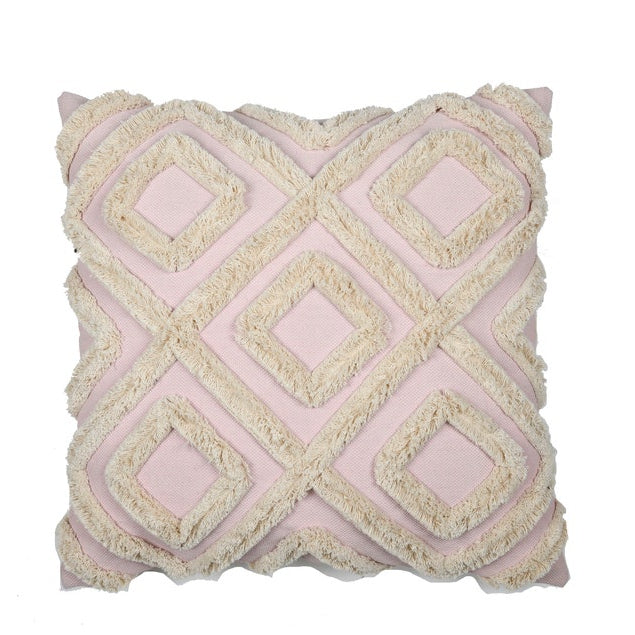 'Textures & Tassels' Hand-Woven Cotton Wool Cushion Cover