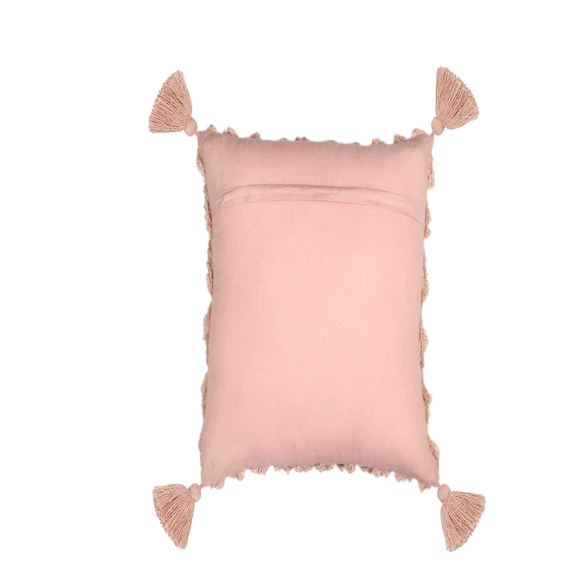 'Cozy Boho Comfort' Hand-Woven Cotton Wool Cushion Cover