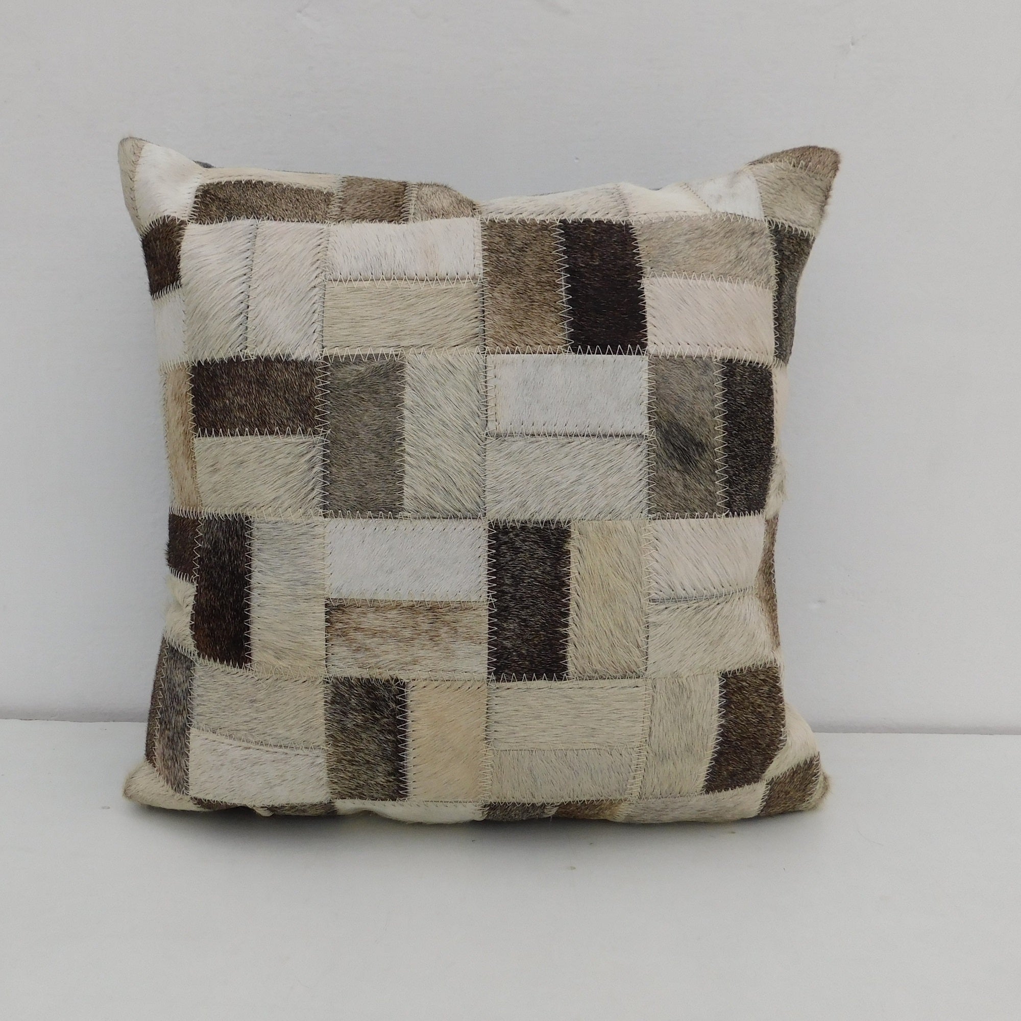 Exotic Cowhide Cushion Cover - Blockprint Pillowcase