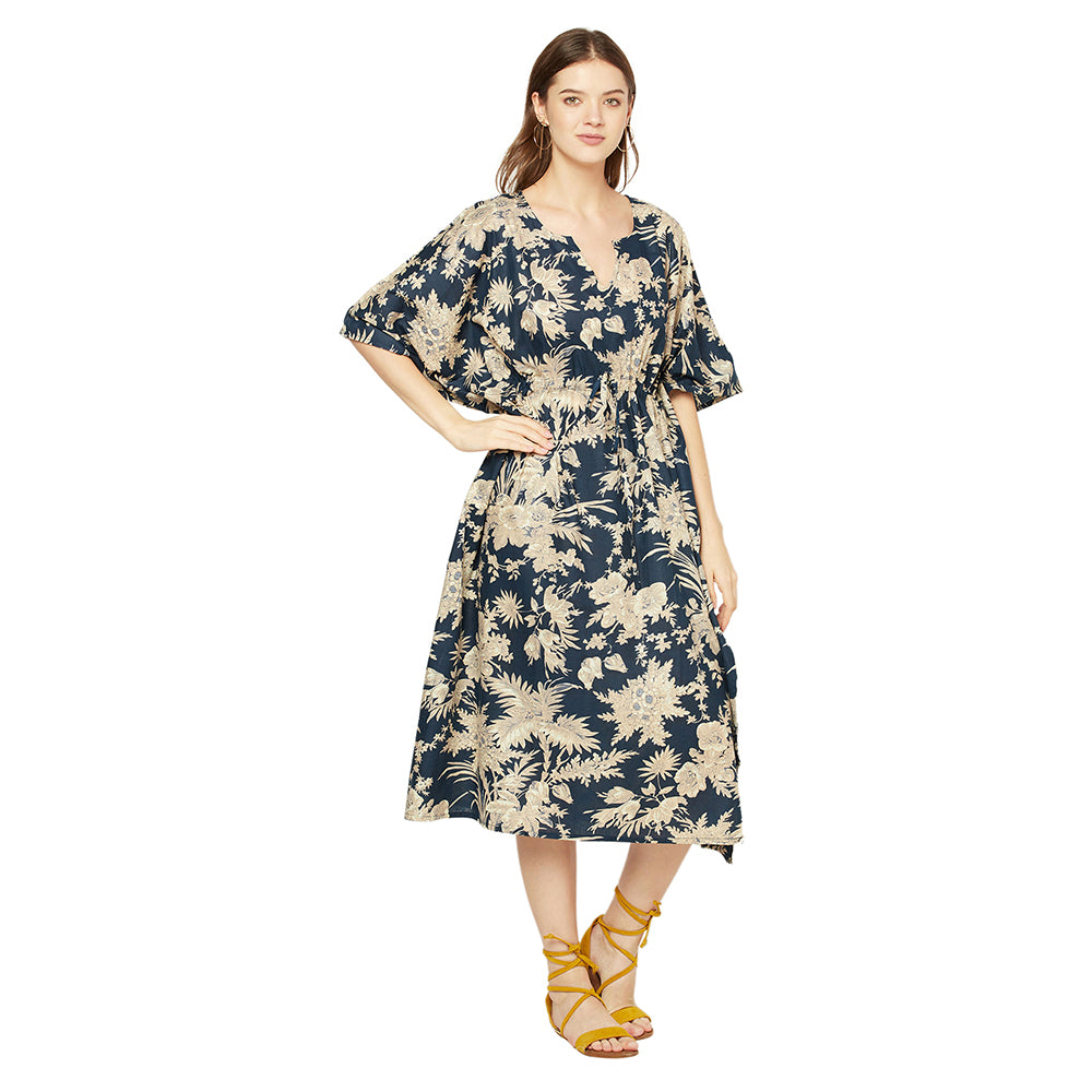 'Botanical Beauty' 100% Cotton Kaftan
