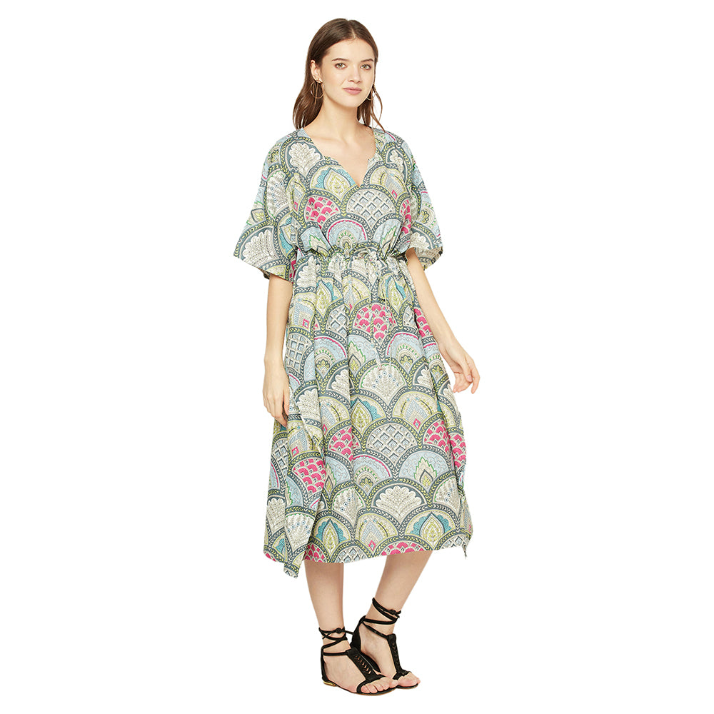 'Spiritual Symmetry' 100% Cotton Kaftan