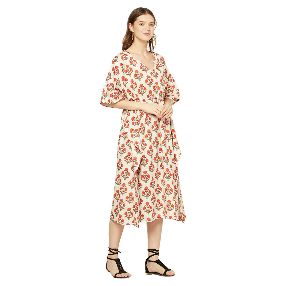 white christmas dresses Vintage-Inspired Cotton Kaftan