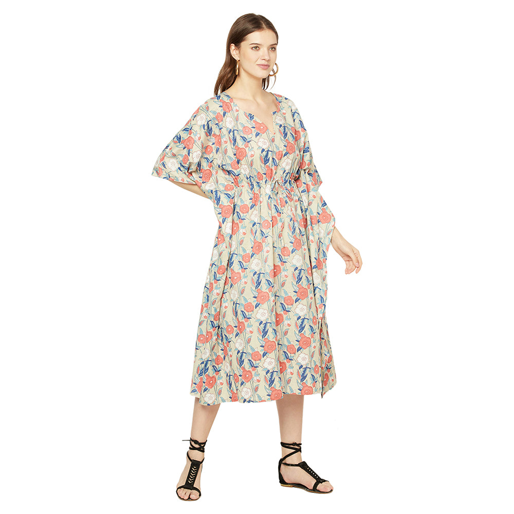 'Petal Paradise' 100% Cotton Kaftan