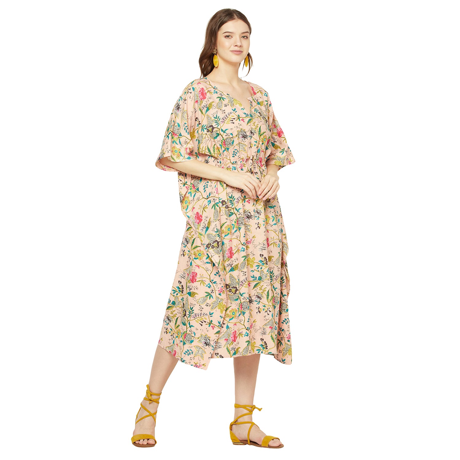 'Nature's Symphony' 100% Cotton Kaftan