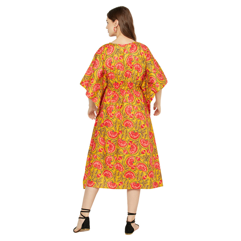 'Blossom Breeze' 100% Cotton Kaftan