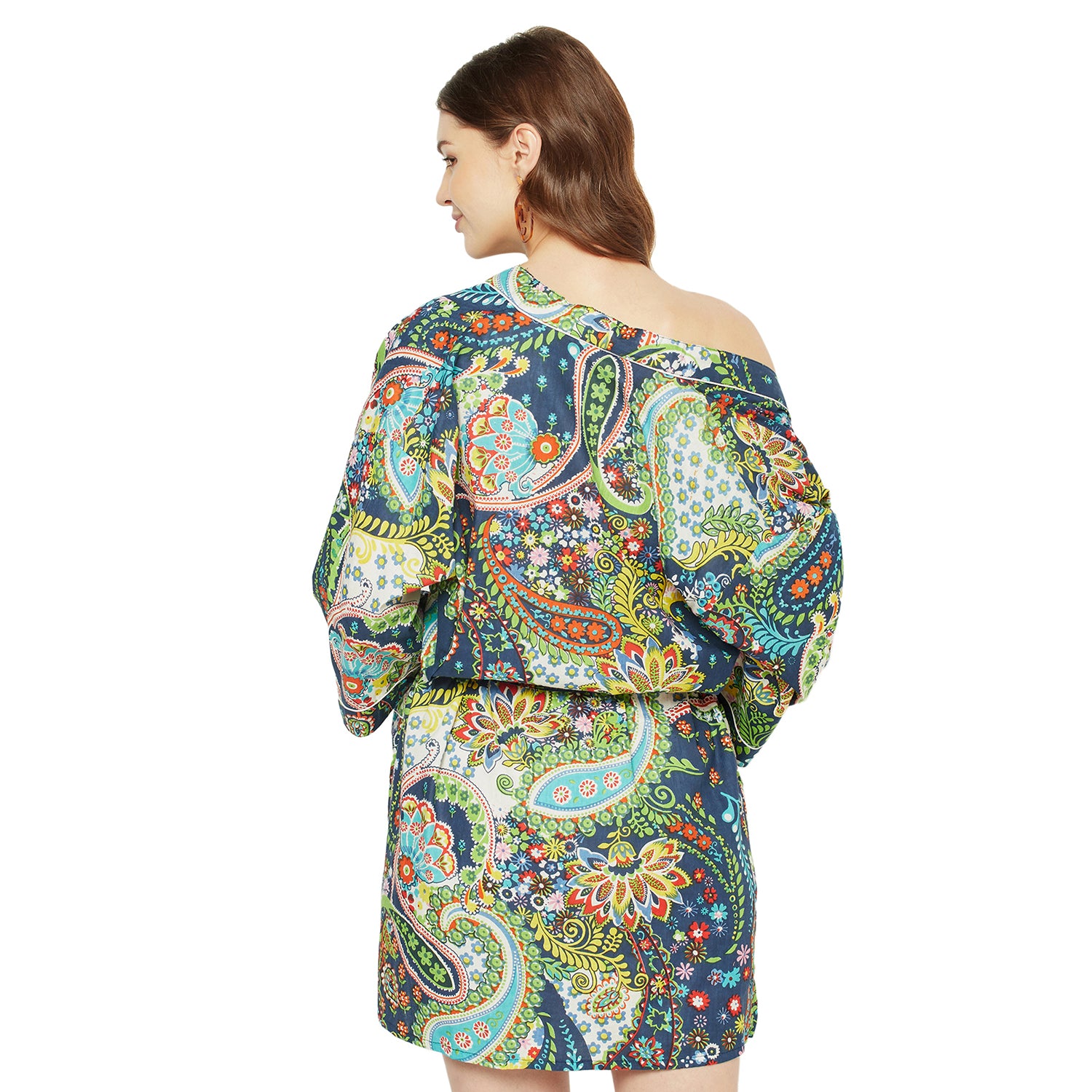 'Floral Retreat' 100% Cotton Kimono Robe