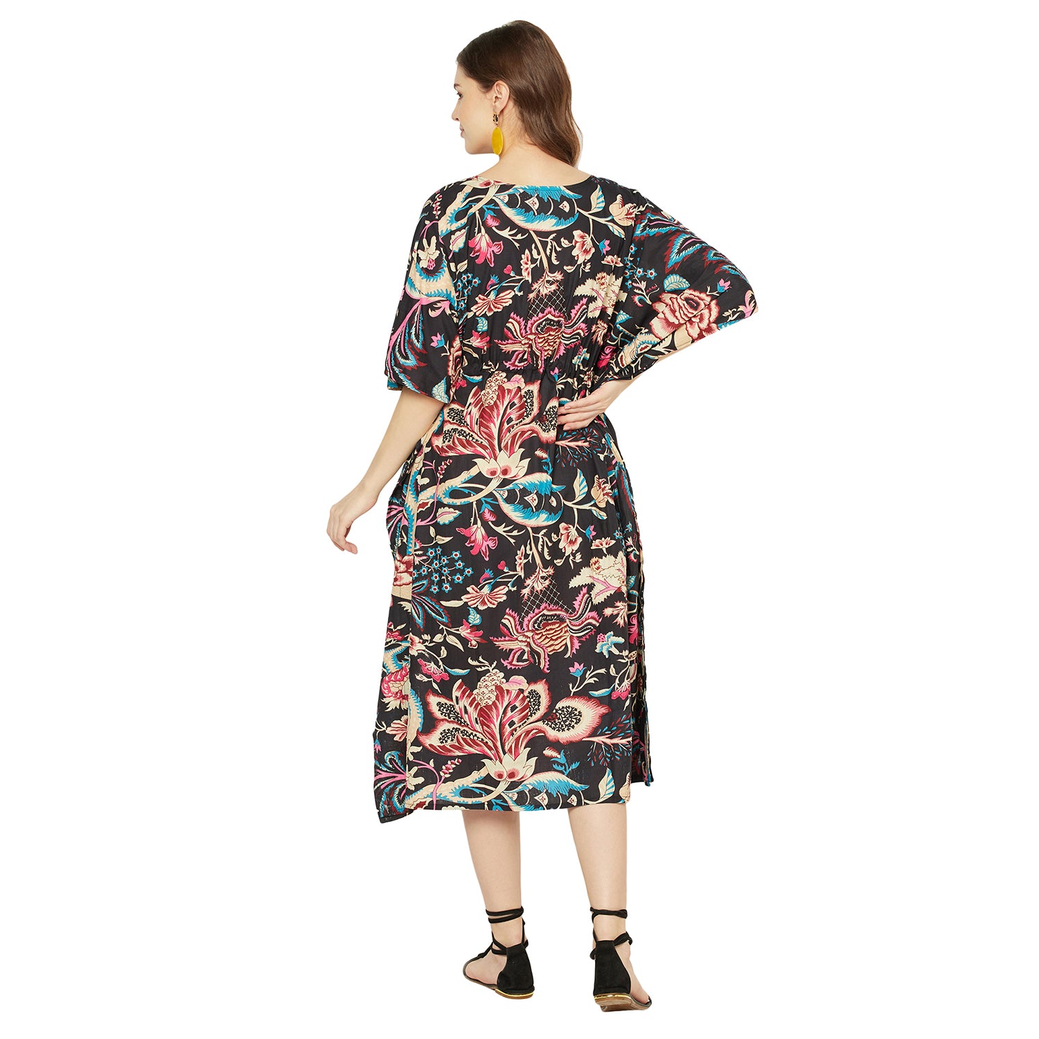 'Boho Blossoms' 100% Cotton Kaftan