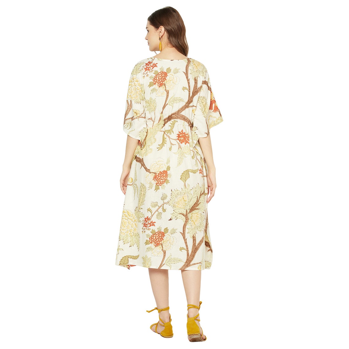 'Forest Fantasia' 100% Cotton Kaftan