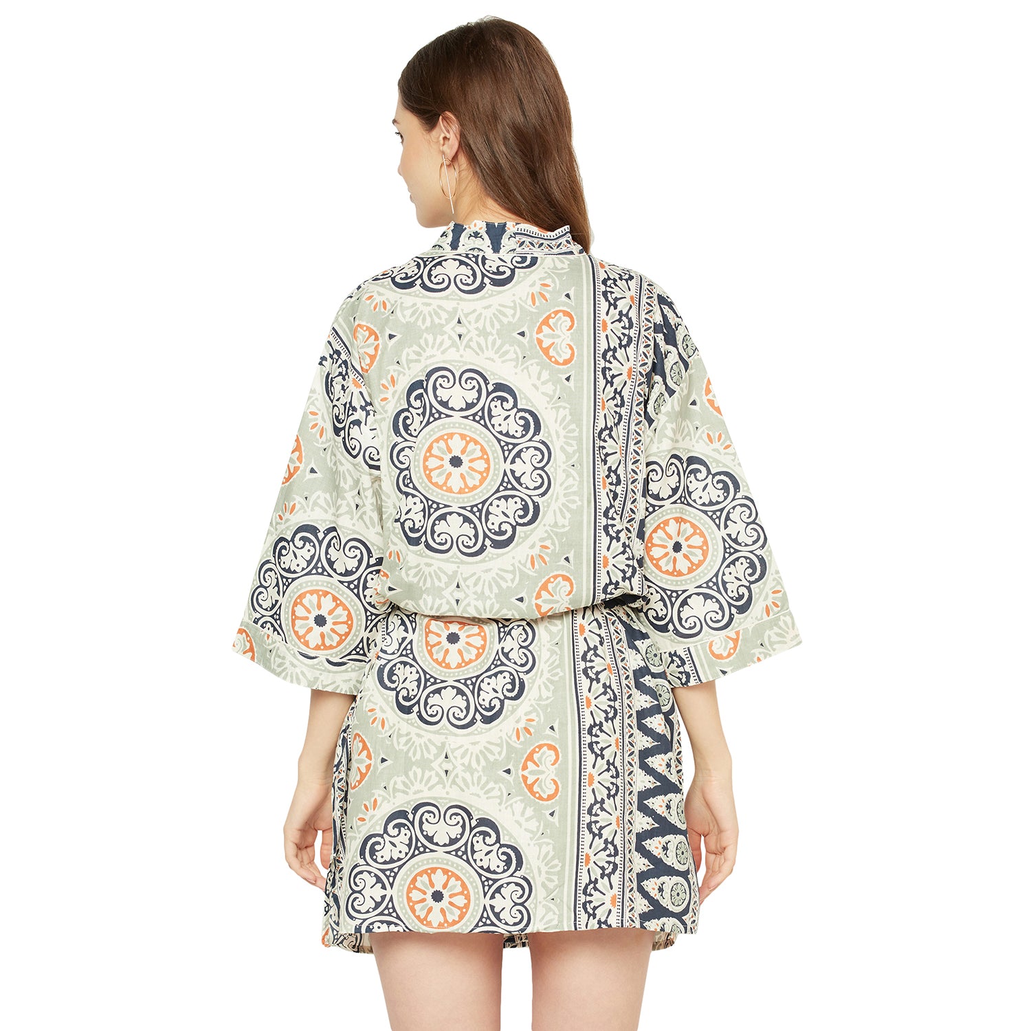 'Frida's Allure' 100% Cotton Kimono Robe