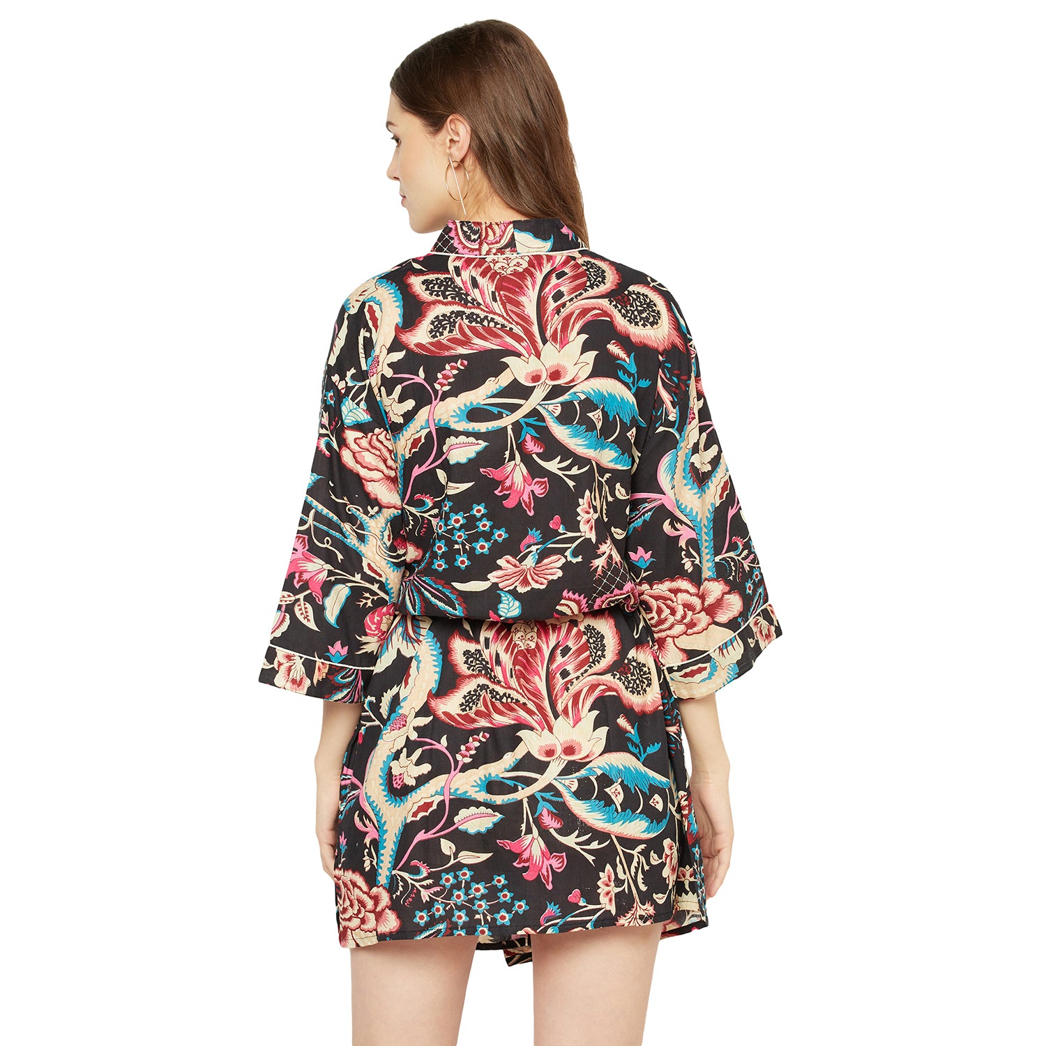 'Frida Fierce' 100% Cotton Kimono Robe