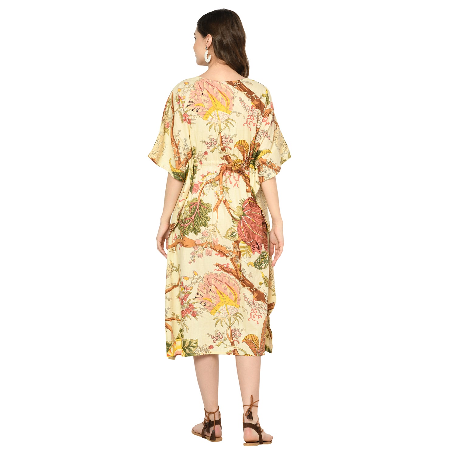 'Garden Gala' 100% Cotton Kaftan