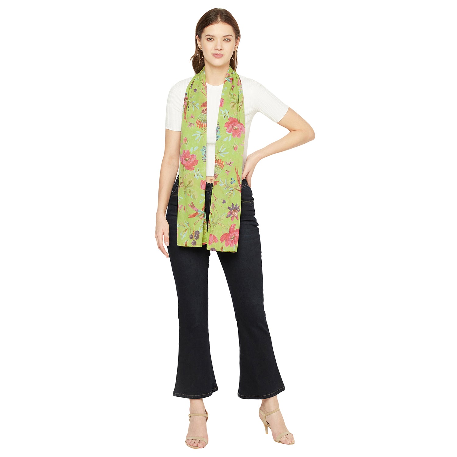 'Garden Blooms' 100% Cotton Scarf