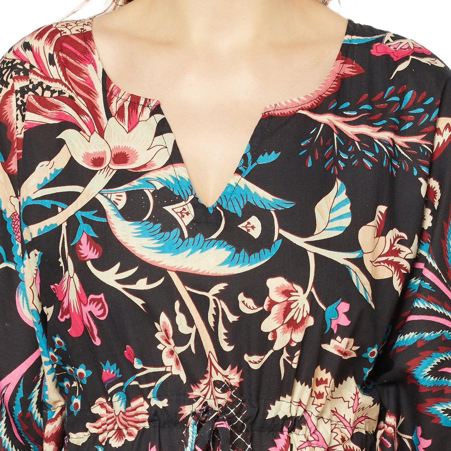 'Boho Blossoms' 100% Cotton Kaftan