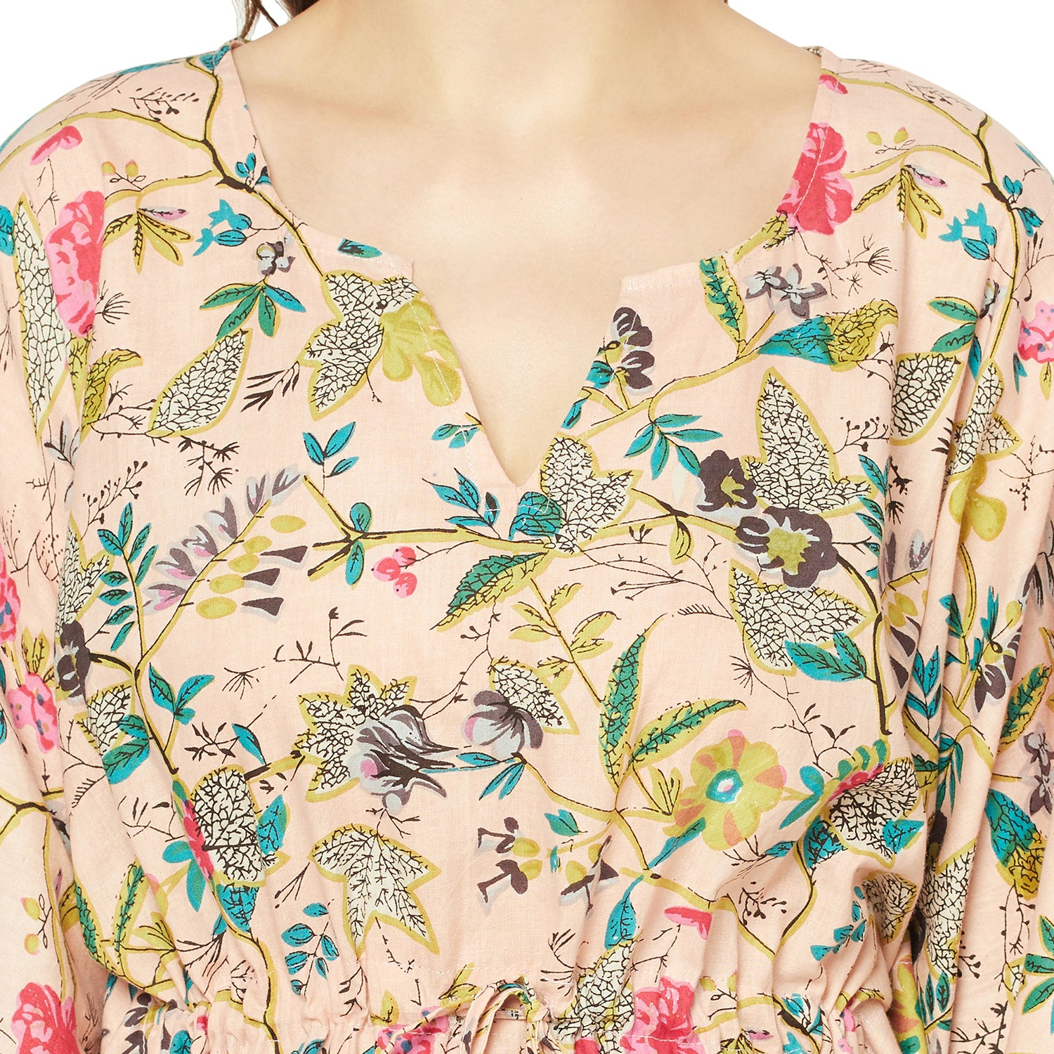 'Nature's Symphony' 100% Cotton Kaftan