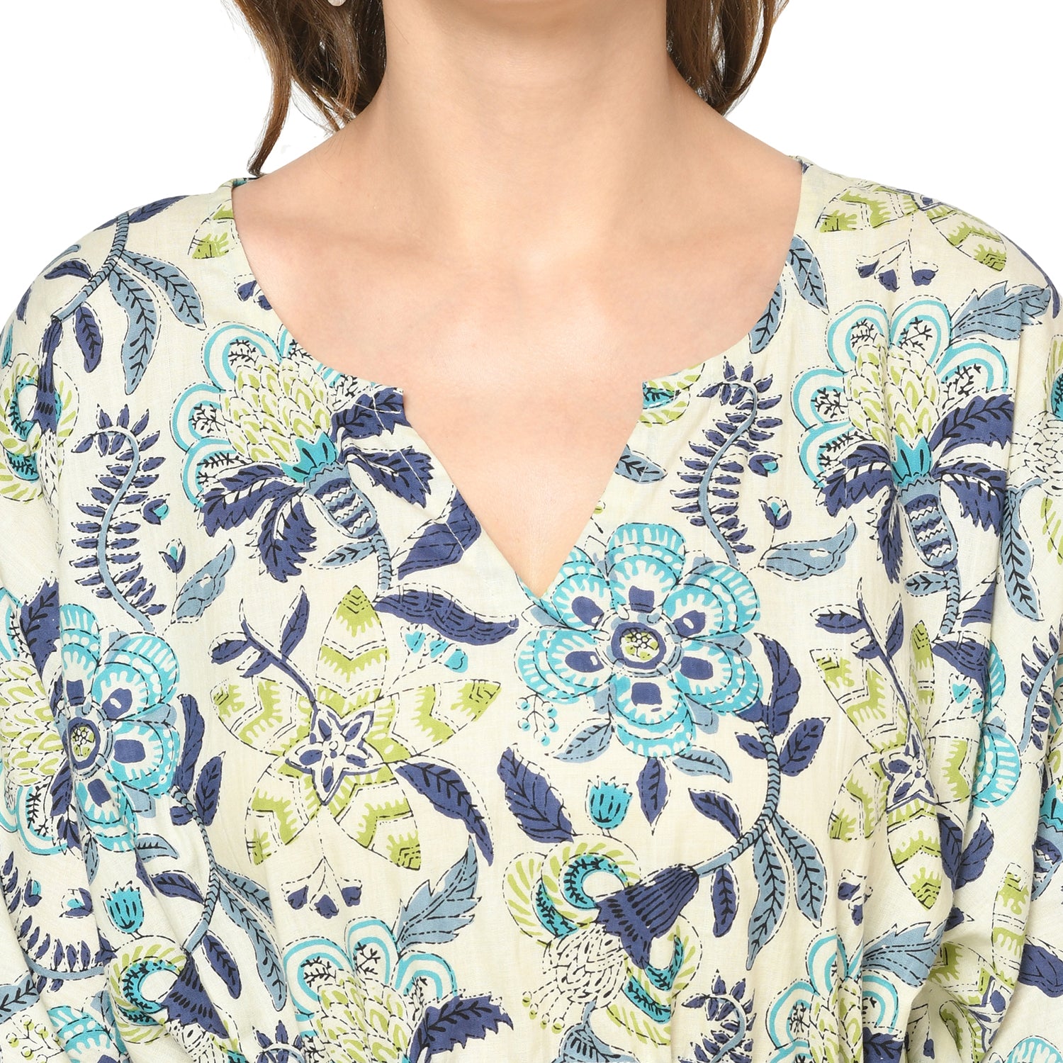 'Subtle Spring' 100% Cotton Kaftan