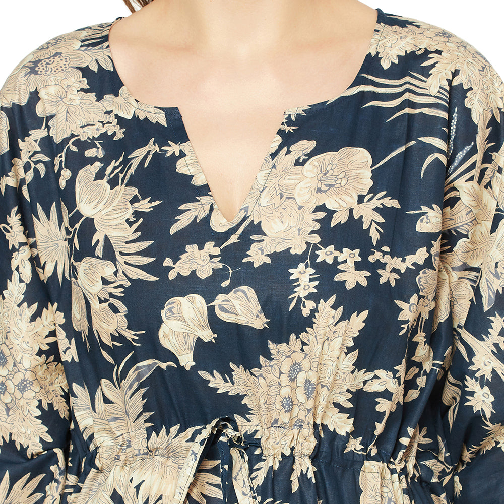'Botanical Beauty' 100% Cotton Kaftan