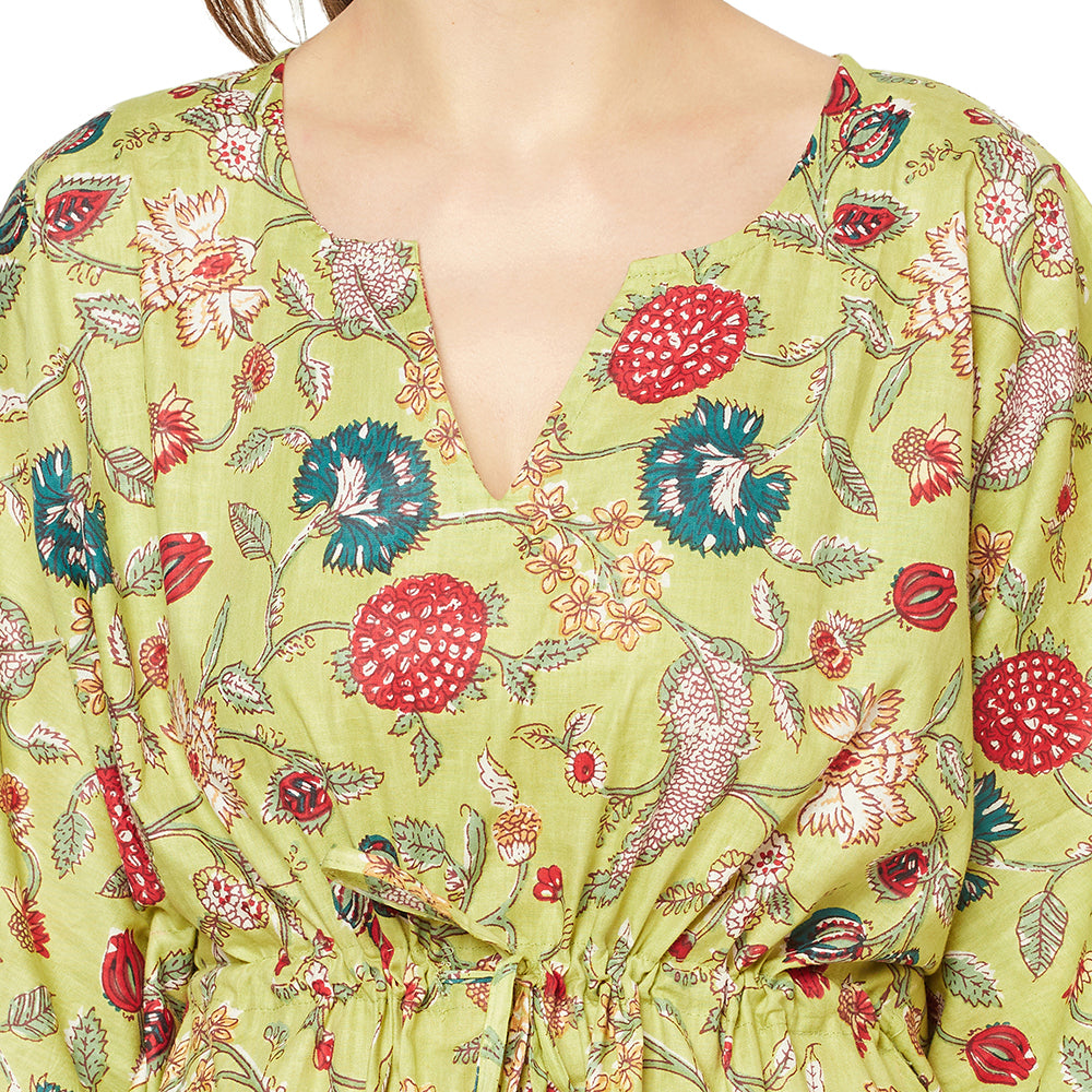 'Nature's Palette' 100% Cotton Kaftan