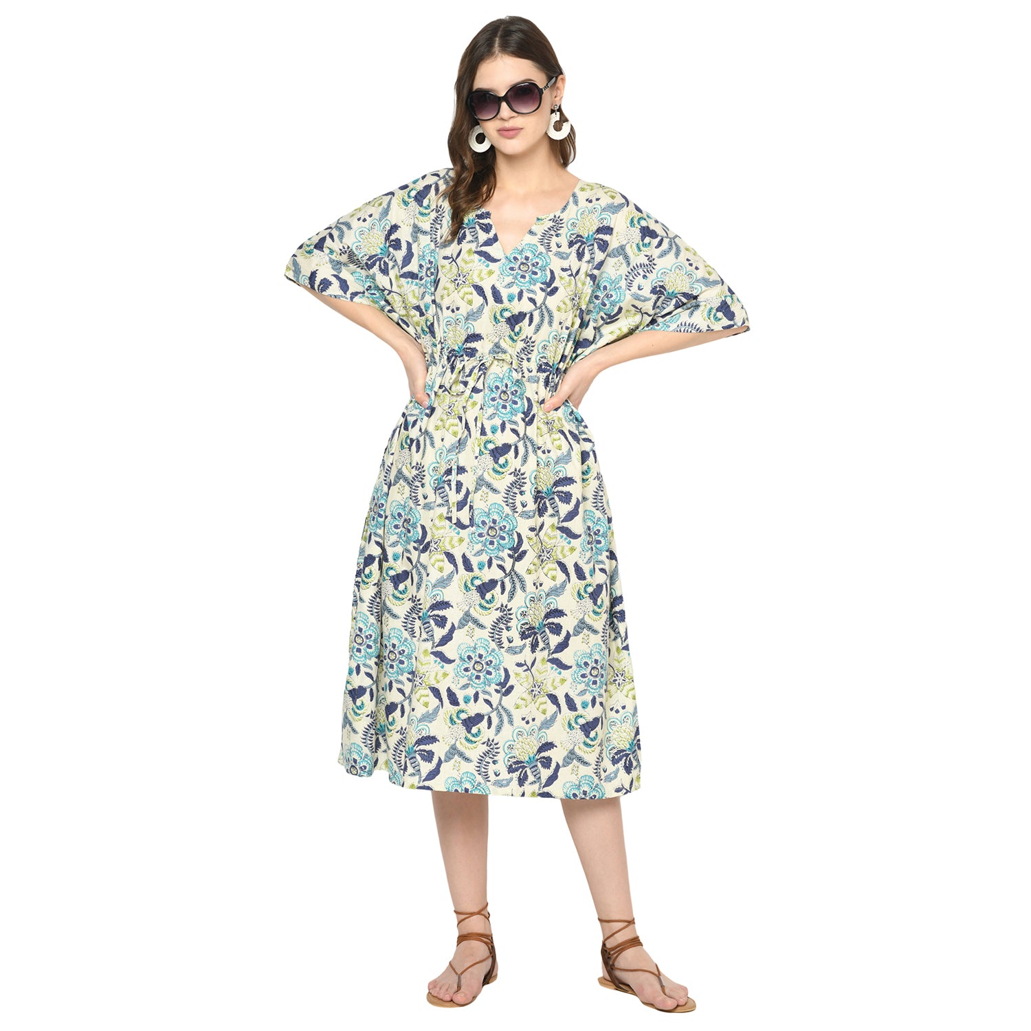 'Subtle Spring' 100% Cotton Kaftan