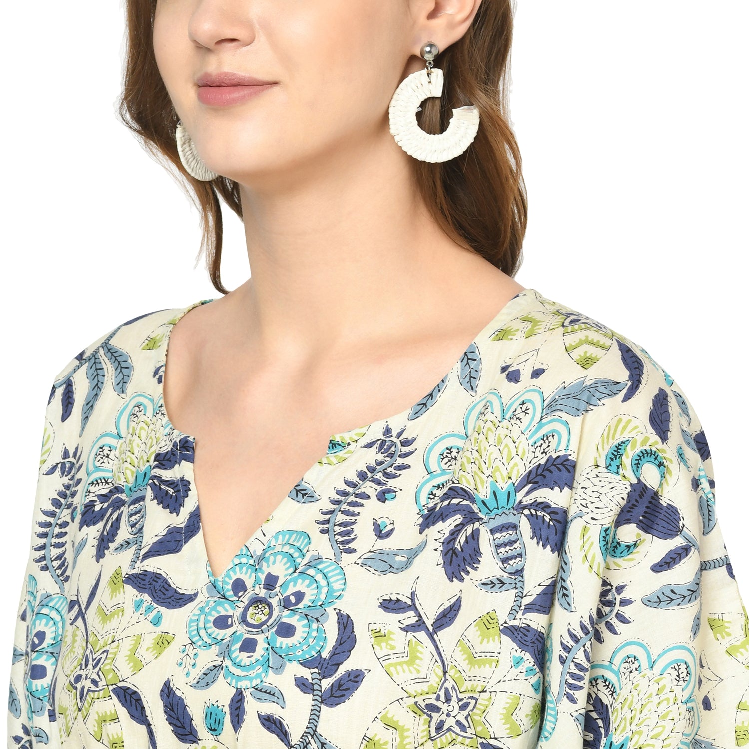 'Subtle Spring' 100% Cotton Kaftan