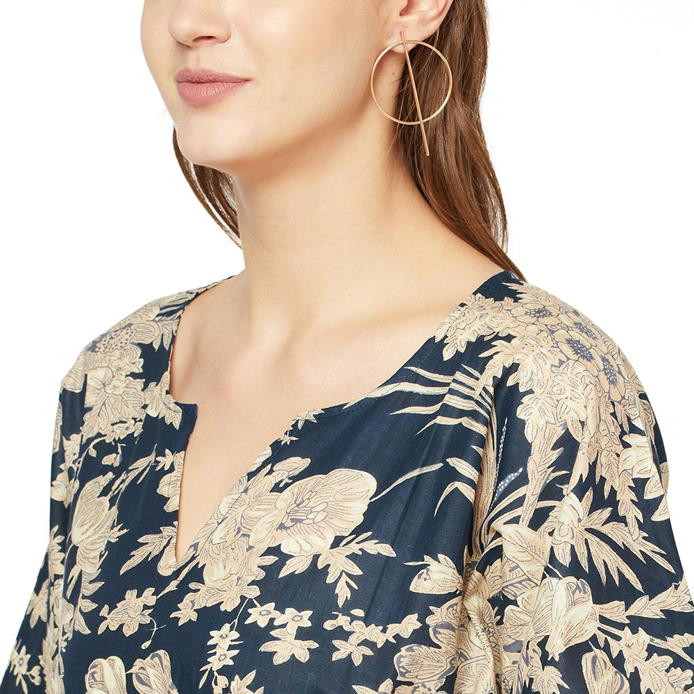 'Botanical Beauty' 100% Cotton Kaftan