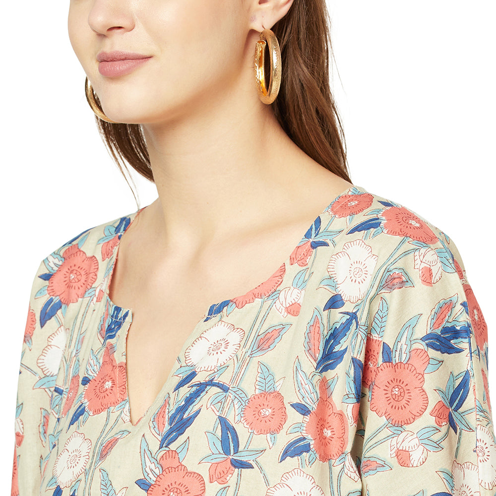 'Petal Paradise' 100% Cotton Kaftan