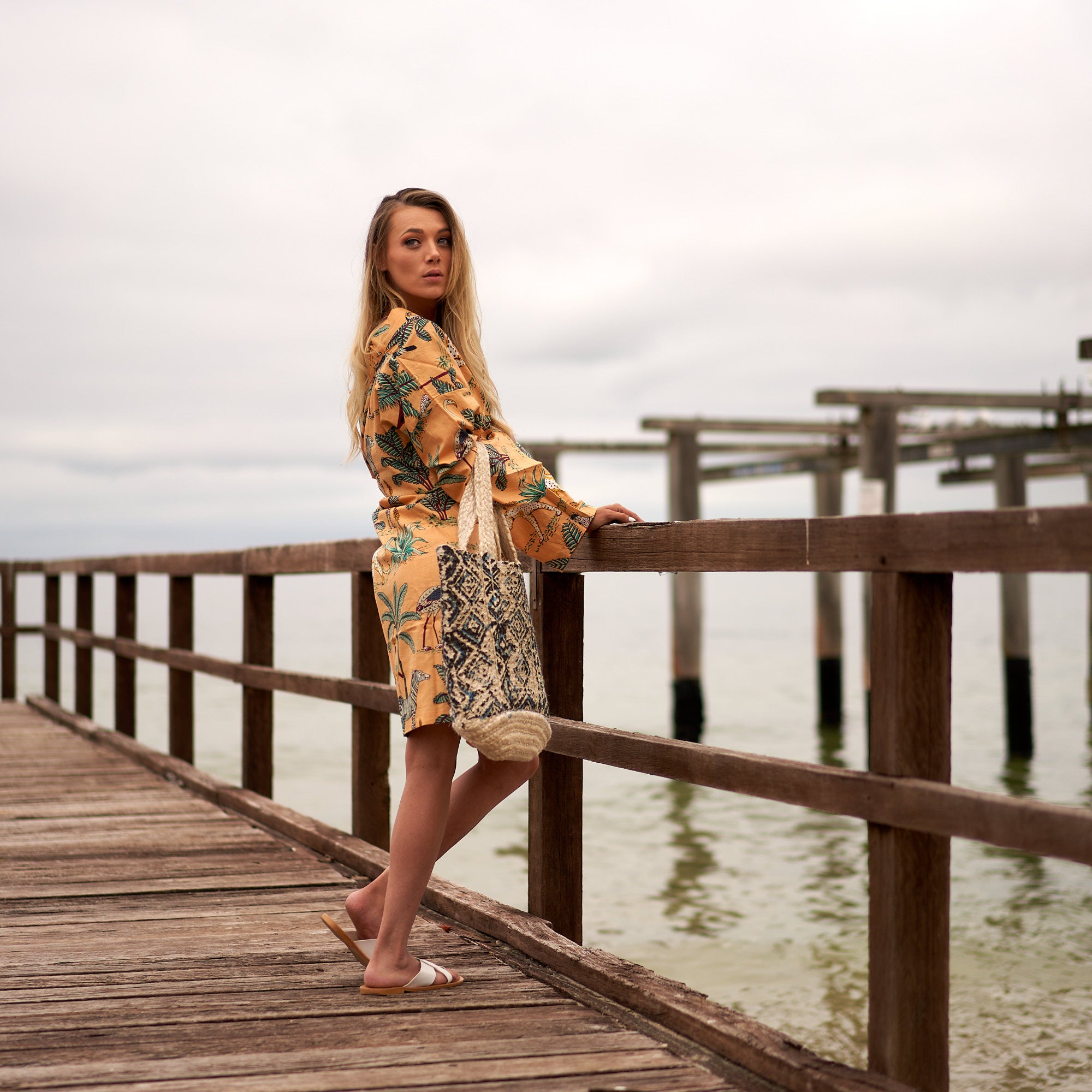 Rattan Jute Tote Bag - Garden Grove