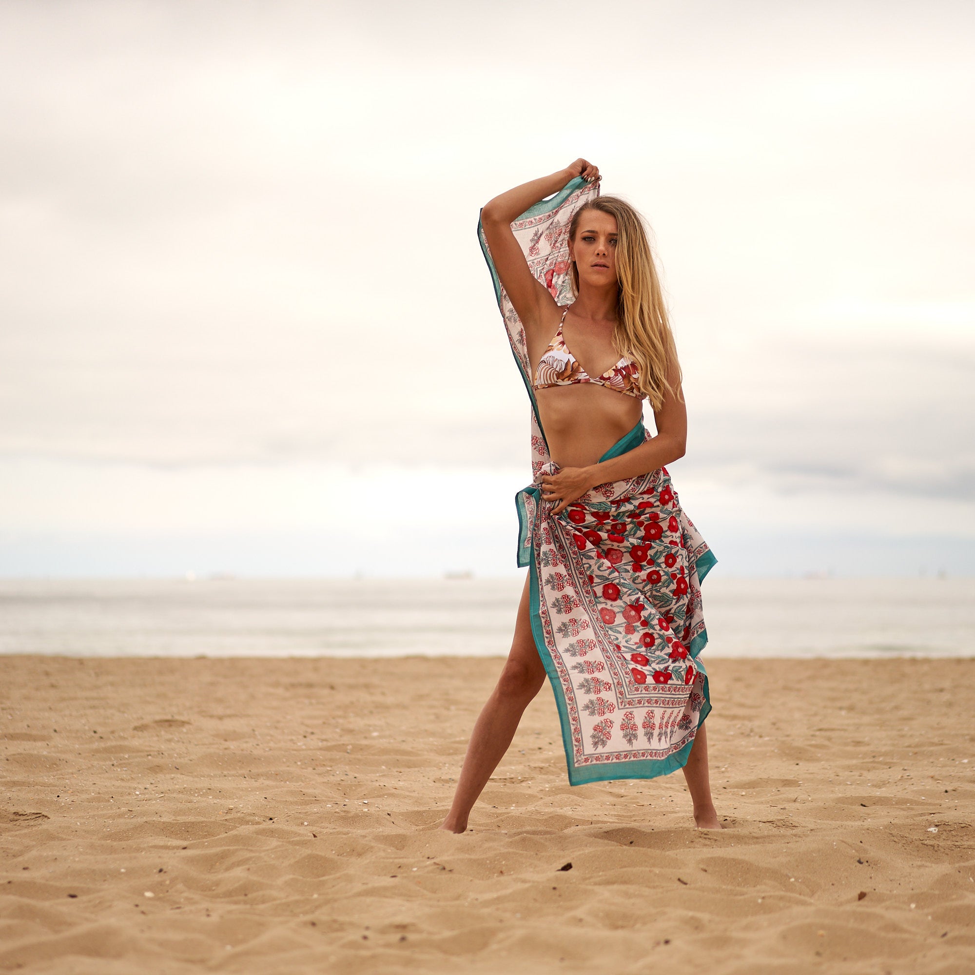 Resort-inspired sarong for luxury poolside and cruise fashion
Women’s artisan cotton wrap for effortless coastal glamour
Lightweight tropical layer for elevated vacation dressing